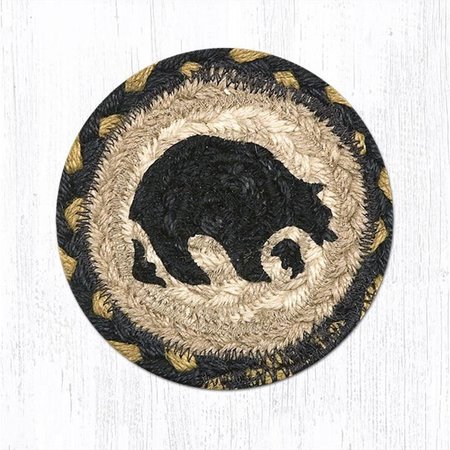 CAPITOL IMPORTING CO 5 x 5 in. Bear Printed Round Coaster 31-IC043B